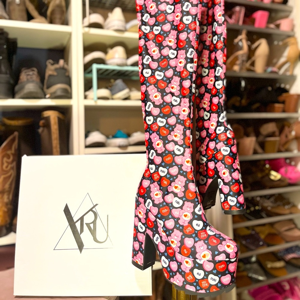 Y.R.U. Labyrinth Care Bears Thigh High Boots
